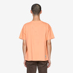 Spray Washed Heart Message T-Shirt Orange