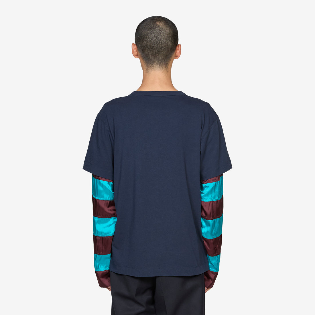 Contrast Sleeves T-Shirt Navy Tees