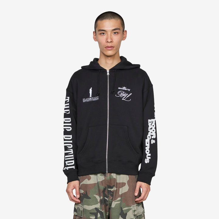 The Big Picture Zip Hoodie Black Front