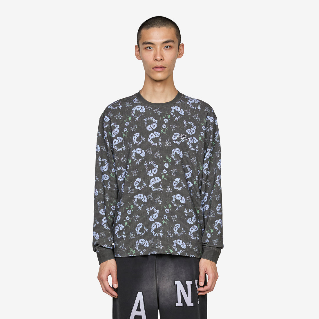 Floral Thermal Black Tees