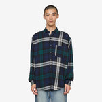Big Check Heavy Cotton Nell Shirt Navy