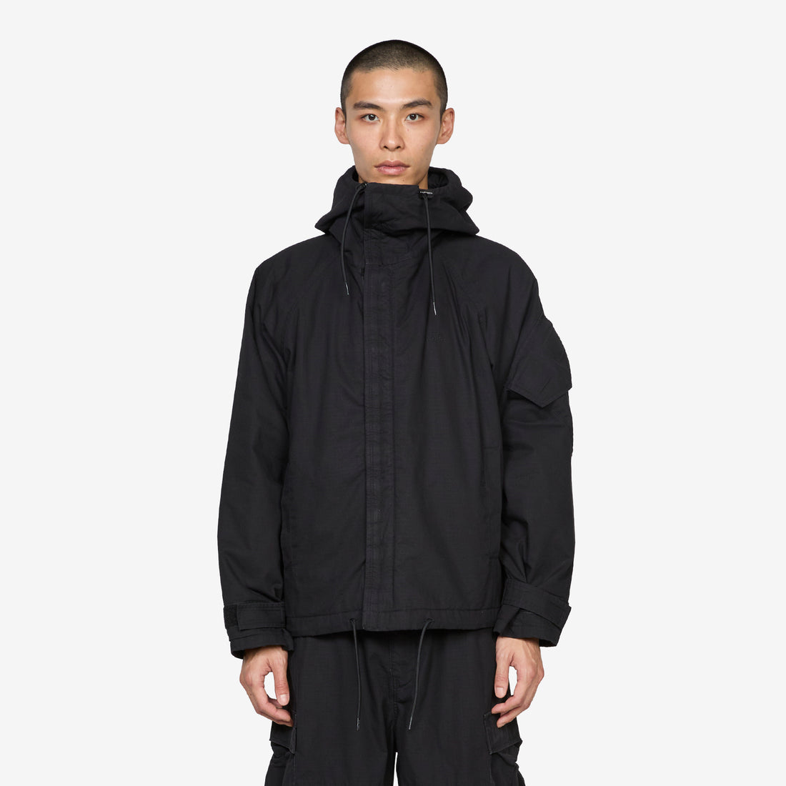 Quilted Short Blouson Jacket Black Jackets