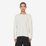 Round Neck Sweater Off White Stripe