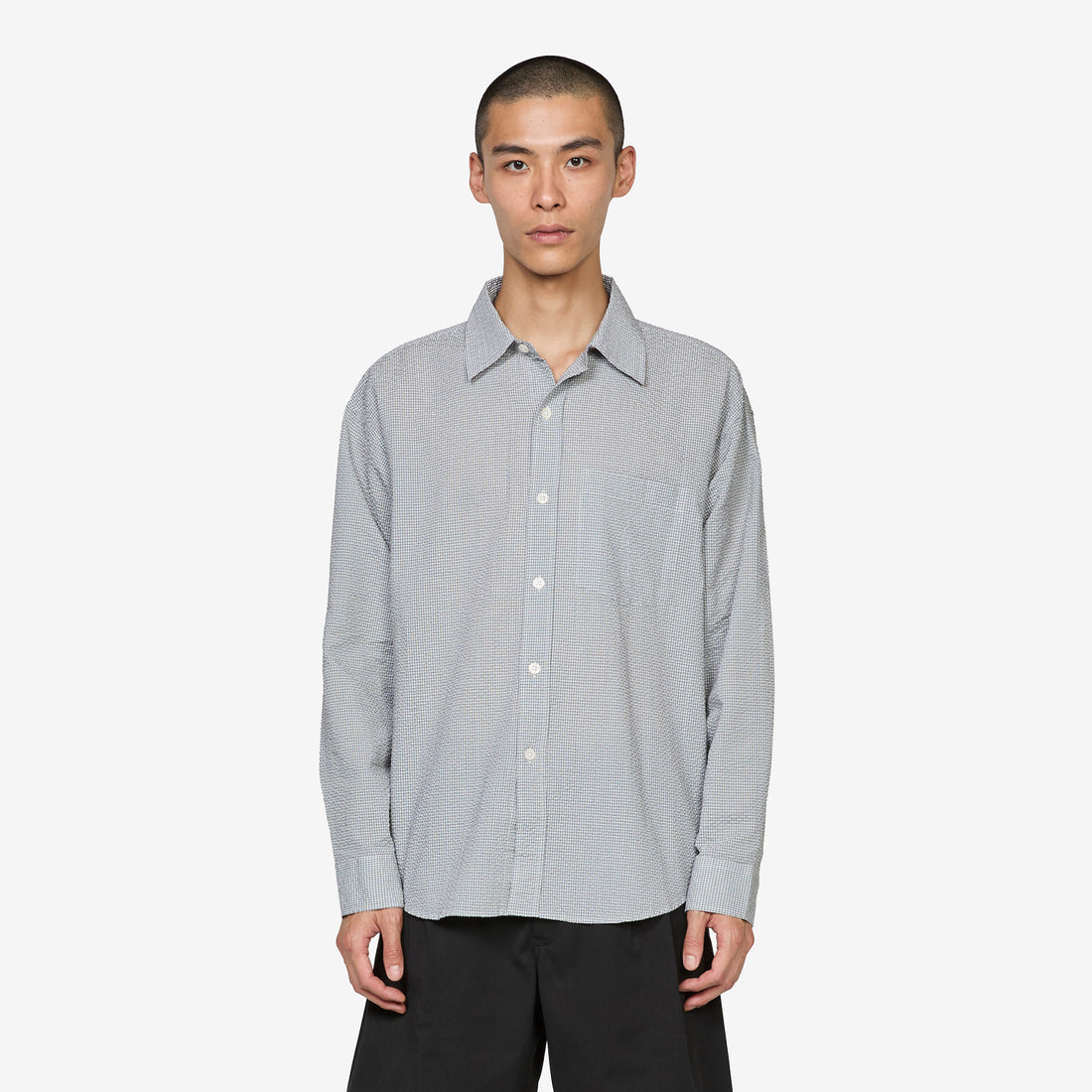 Executive Shirt Textured Bottle Grey Check Shirts