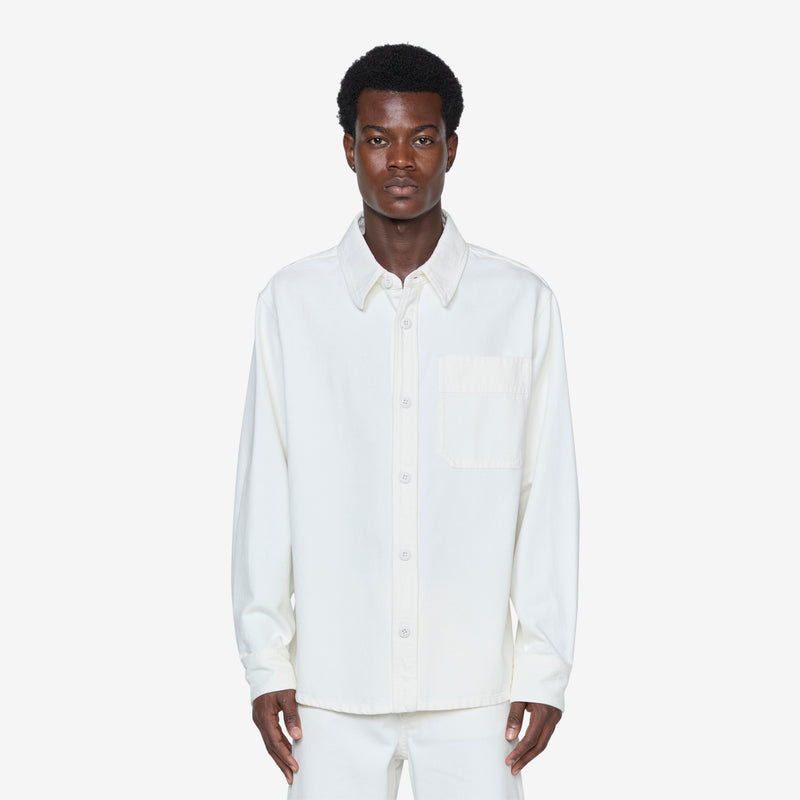 Basile Brodée Poitrine Overshirt Eggshell Shirts