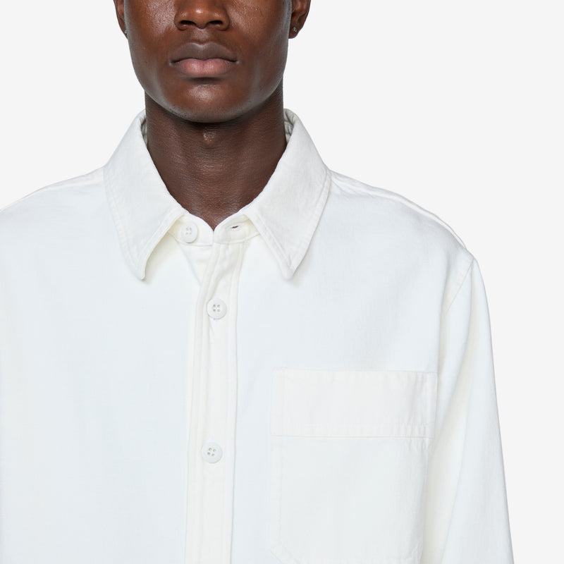 Basile Brodée Poitrine Overshirt Eggshell Shirts