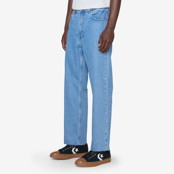 Relaxed Raw Edge H Jeans Light Blue