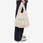 Rebound Shopping Bag Ecru | Sky Blue
