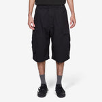 Ripstop Camo Curve Cargo Shorts Black