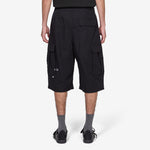 Ripstop Camo Curve Cargo Shorts Black