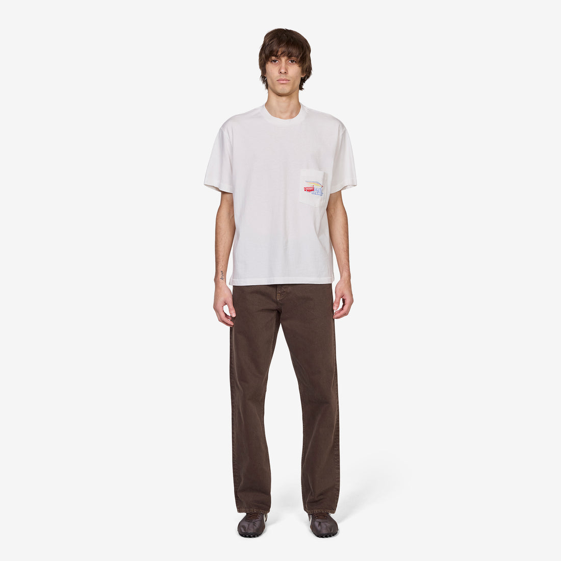 Marlin Boxy Pocket T-Shirt White Tees