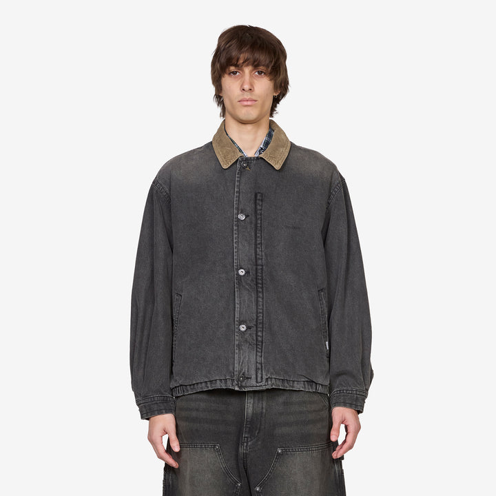 Denim Work Jacket Charcoal Front