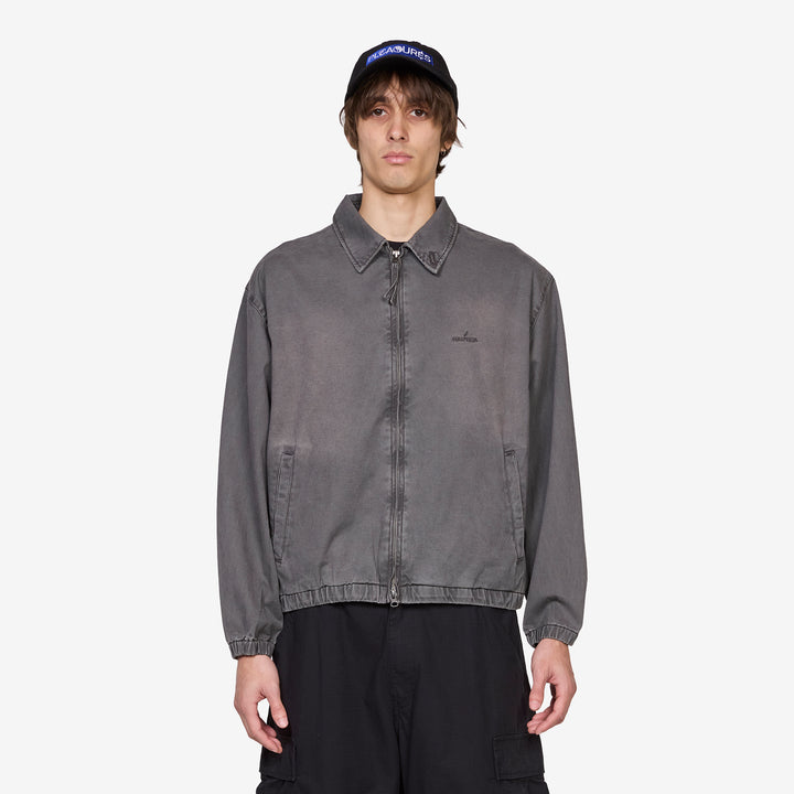 Chino Zip Twill Jacket Charcoal Front