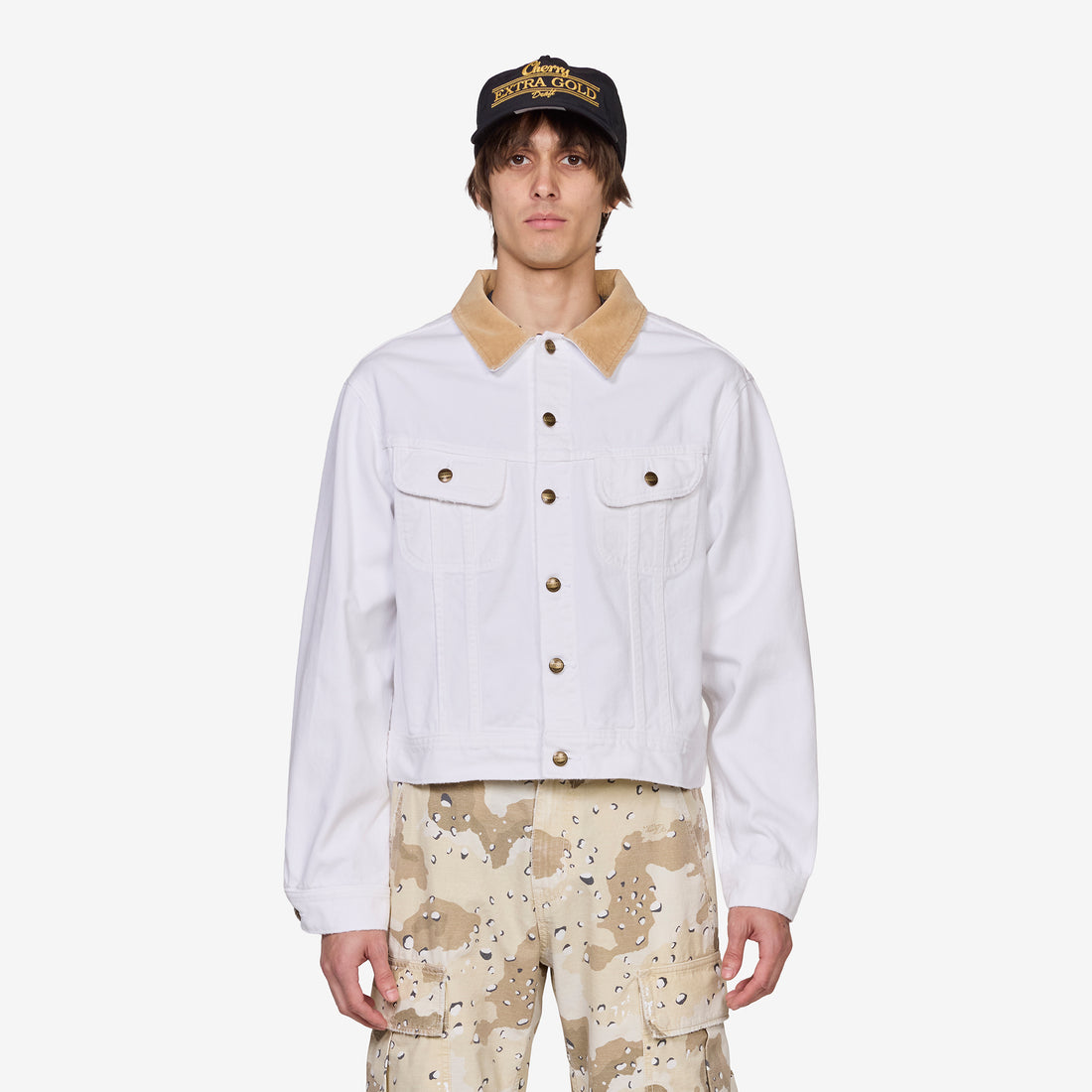 Denim Trucker Jacket Vintage White Jackets