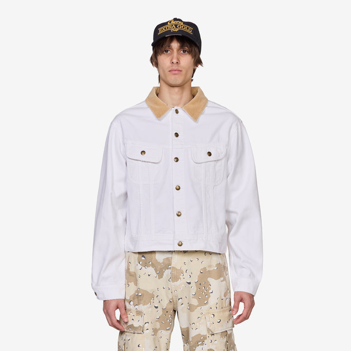 Denim Trucker Jacket Vintage White Front