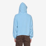 Distressed Zip Up Hoodie Sky Blue