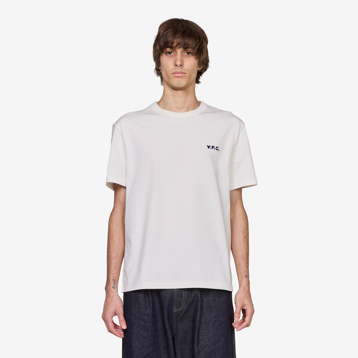 Boxy Small VPC T-Shirt White | Dark Navy Front