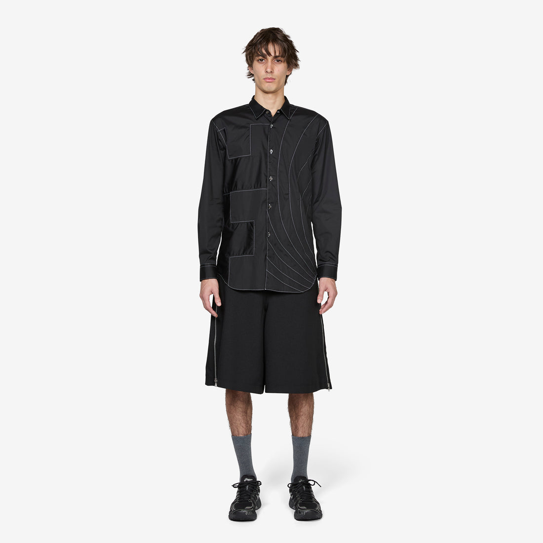Geometric Shirt Black Shirts