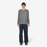 Cotton Crepe Double Dyed Crewneck Sweater Gunmetal