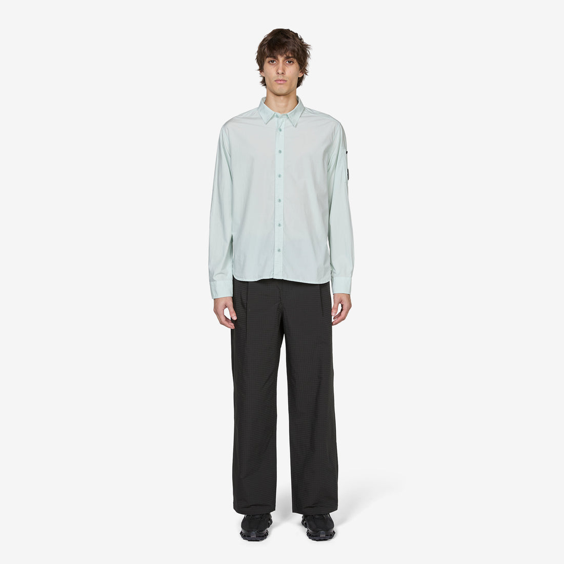 Popeline Longsleeve Lens Button Shirt Misty Blue Shirts