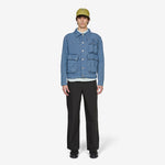 50 Fili Indigo Bleached Goggle Jacket Stone Bleach