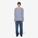 Striped Linen T-Shirt White | Blue