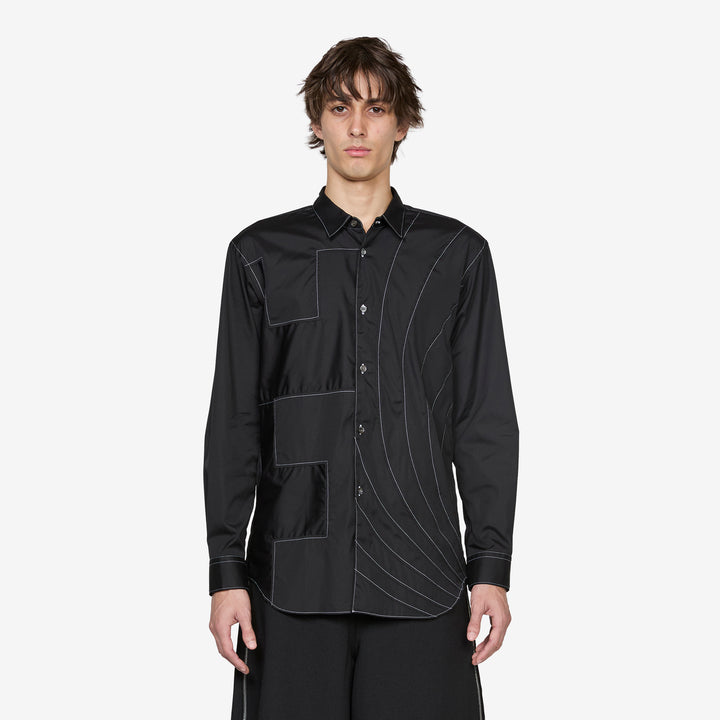 Geometric Shirt Black Front