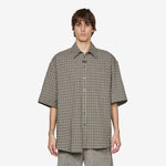 Boxy Wrap Shirt Black Green