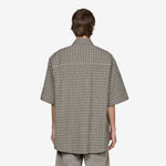 Boxy Wrap Shirt Black Green