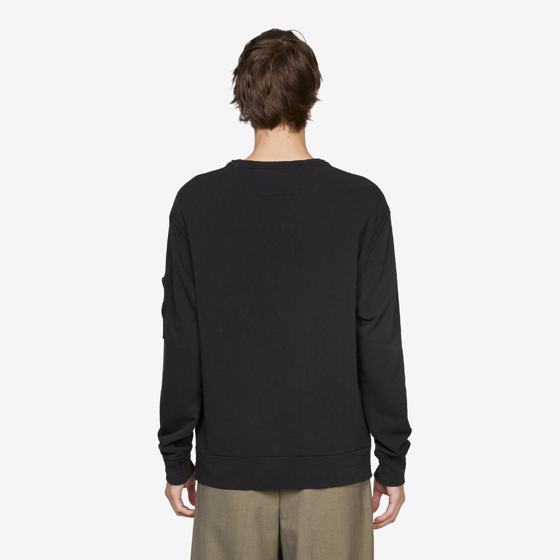Malfilè Fleece Lens Crewneck Sweatshirt Black Shirts
