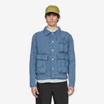 50 Fili Indigo Bleached Goggle Jacket Stone Bleach