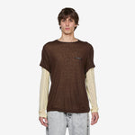 Brad Wool Layered T-Shirt Brown | Lemon