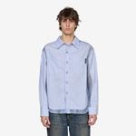 Aprol Organza Panel Shirt Sky Blue
