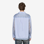 Aprol Organza Panel Shirt Sky Blue