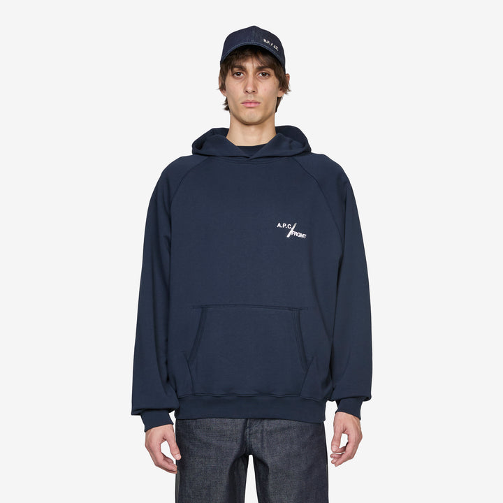 Fragment x Duck Hoodie Dark Navy Front