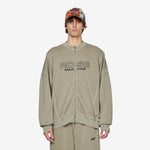 Zip Up Crew Washed Sage Green