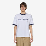 Sad Lover Ringer T-Shirt White | Navy