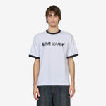Sad Lover Ringer T-Shirt White | Black