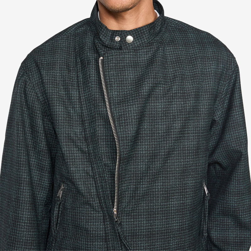 Riders Jacket Neon Plaid Black | Turquoise Jackets