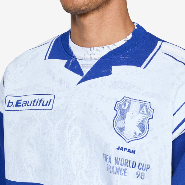 Soccer Jersey 1 Crewneck Sweatshirt Cobalt Blue Jumpers