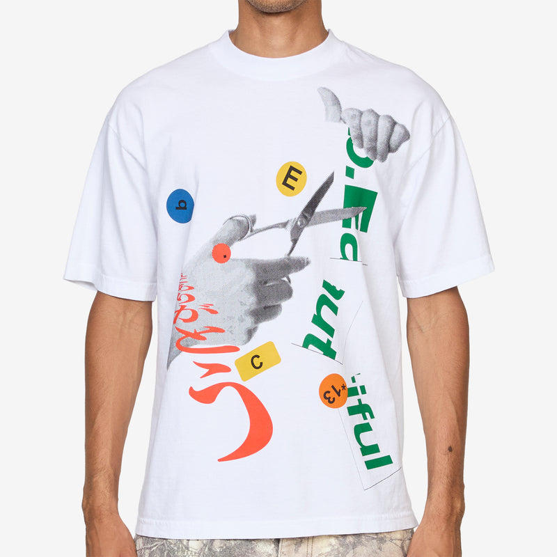 Cutting T-Shirt White Tees
