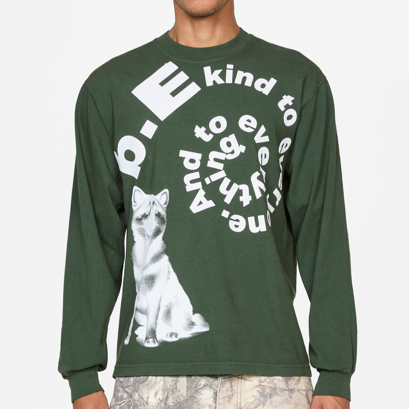 Shiba Longsleeve Shirt Green Tees
