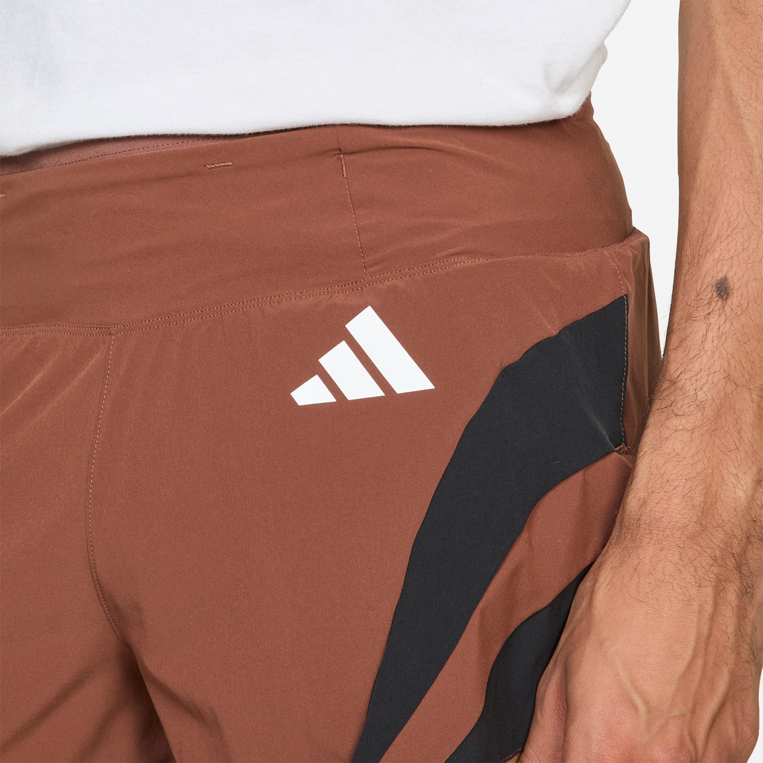 Pharrell Williams x Humanrace Adizero Running Gel Short Preloved Brown Shorts