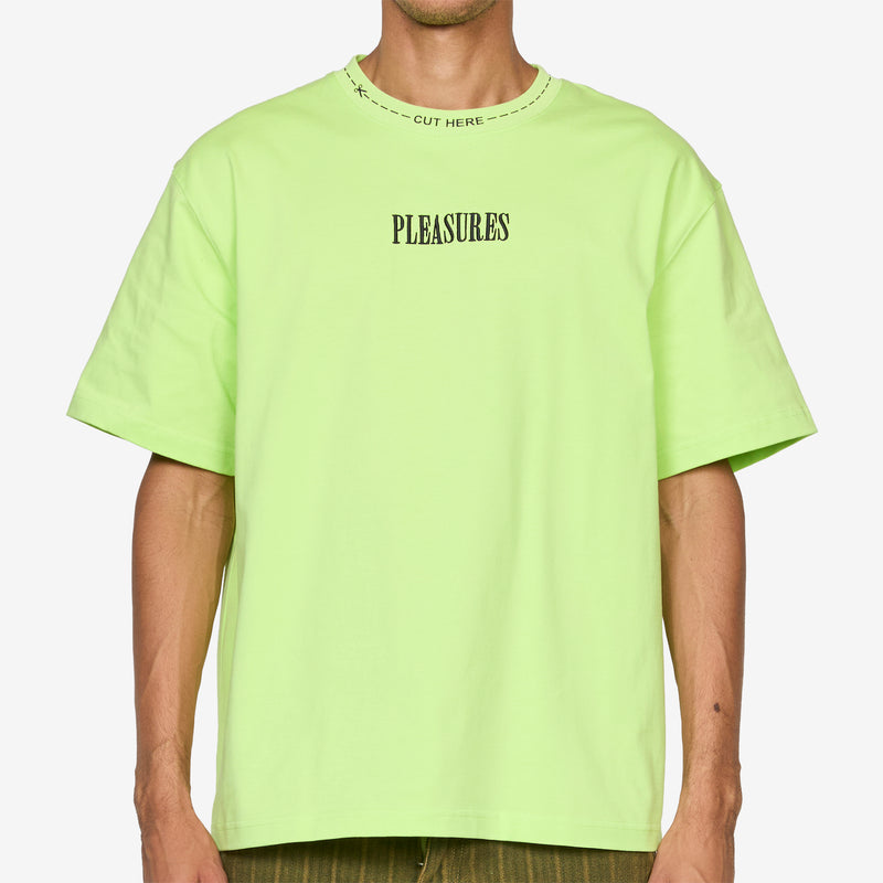 Cut Here Heavyweight T-Shirt Lime Shirts