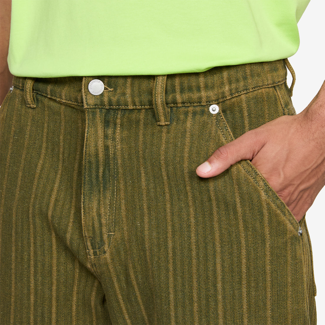 Rail Stripe Work Pants Brown Pants