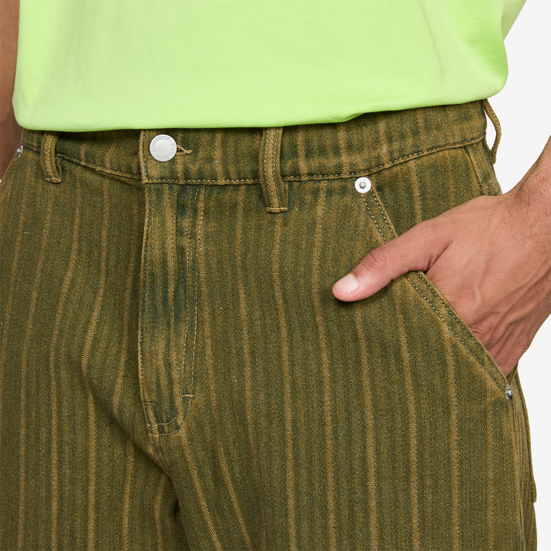 Rail Stripe Work Pants Brown Pants