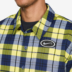 Koston Flannel Longsleeve Button Up Midnight Navy | Speed Yellow