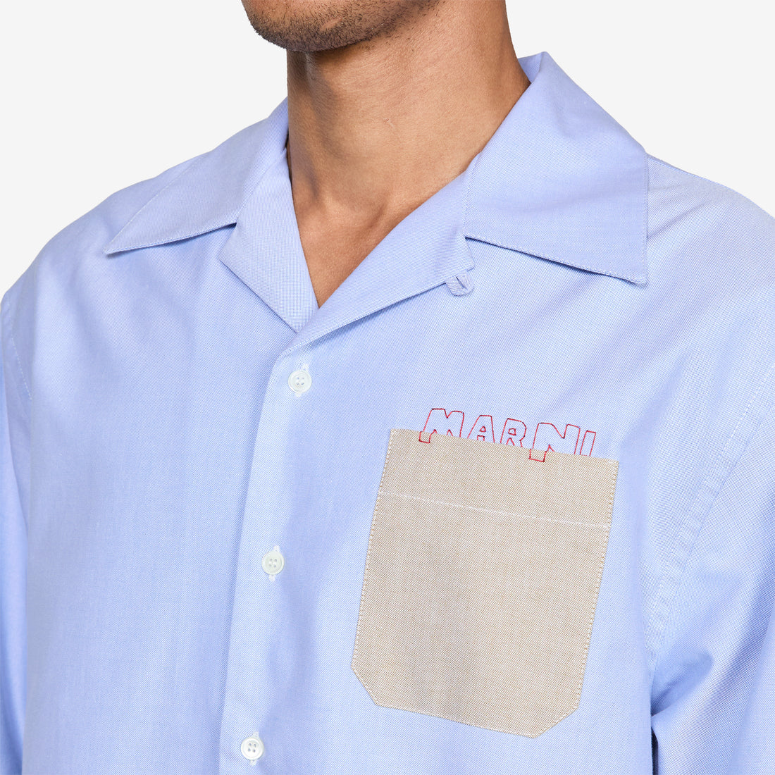 Contrast Pocket Bowling Shirt Sapphire Shirts