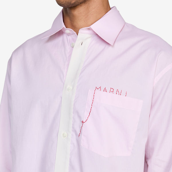 Mending Logo Poplin Shirt Pink Gummy Shirts