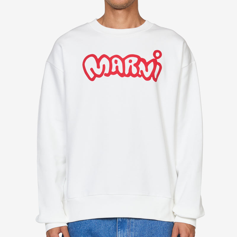 Logo Print Sweateshirt Natural White Shirts